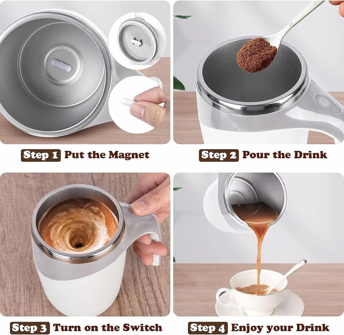 Taza Autoagitadora Magnética Automatica