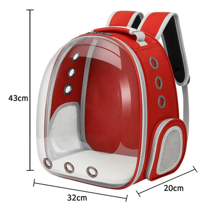 Mochila Transportadora Mascotas Rojo