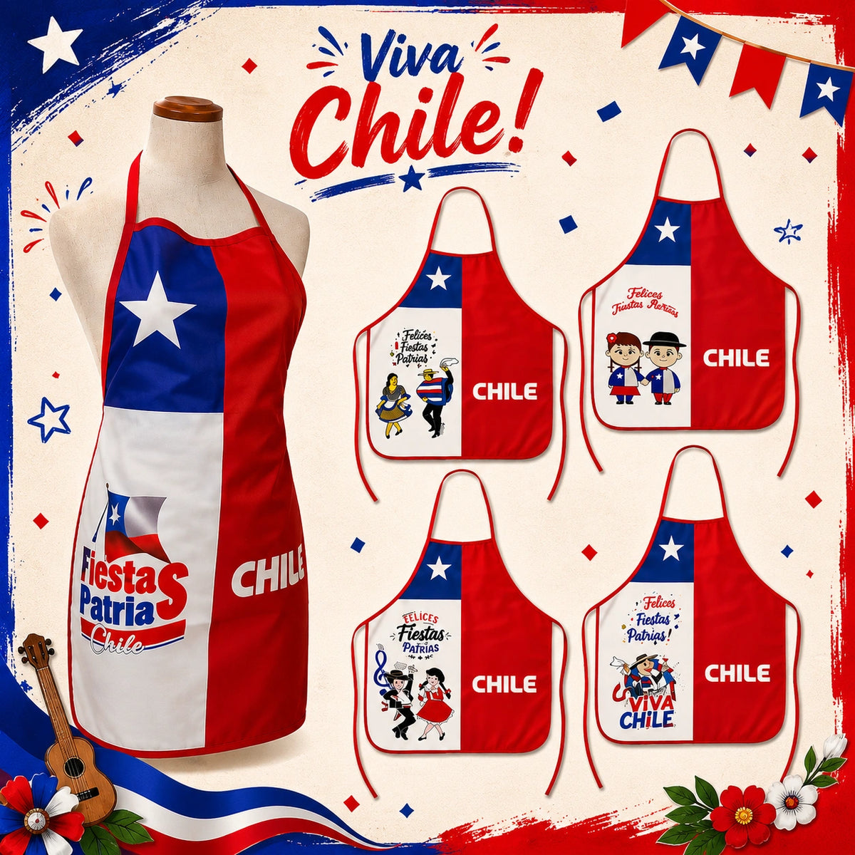 Pechera Dieciochera - Protege Tu Ropa con Estilo Chileno
