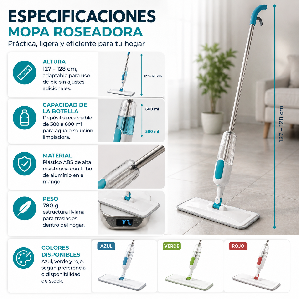 HydroSpin Pro - Trapea y rocía en un solo paso