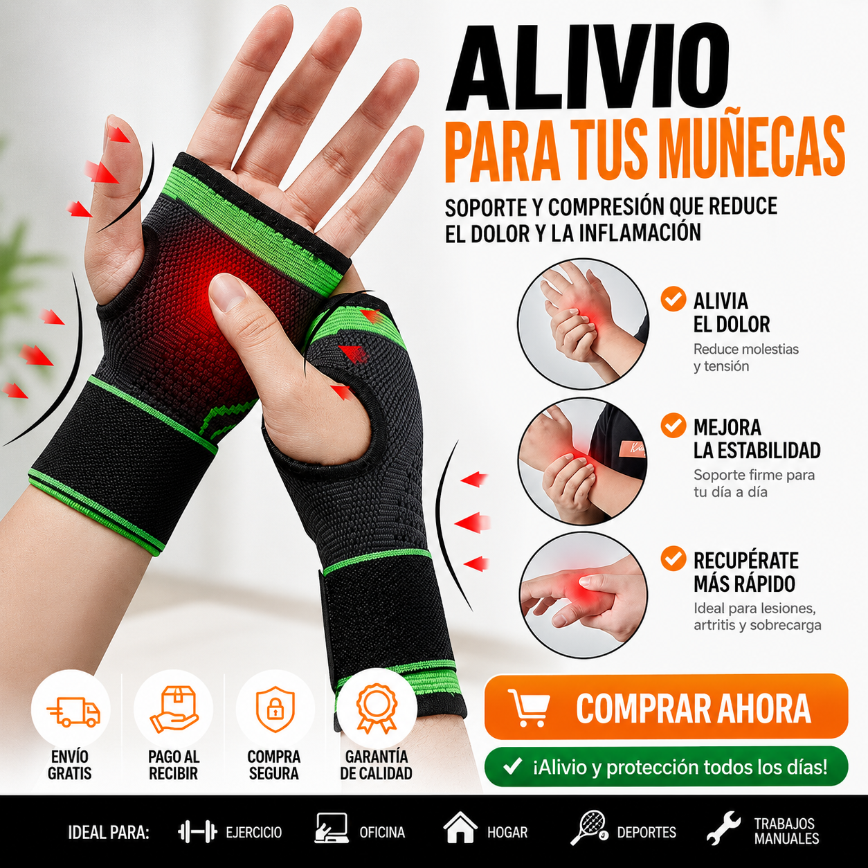 Muñequera Ortopédica Elástica