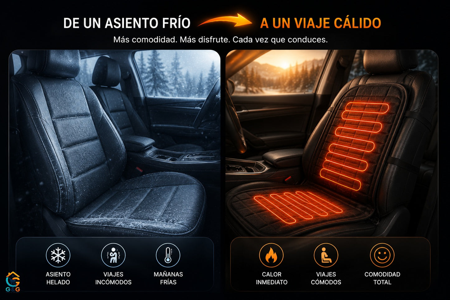 HeatDrive™ FUNDA CALEFACCIONABLE PARA ASIENTO AUTO