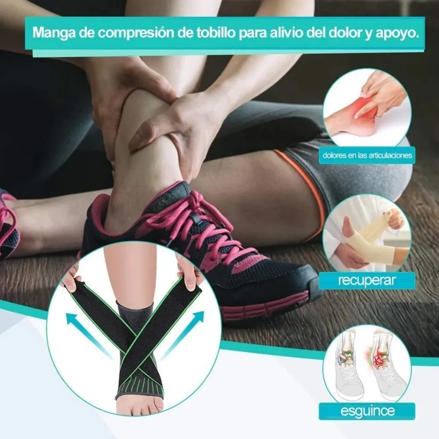 Tobillera Ortopédica Ajustable Compresión
