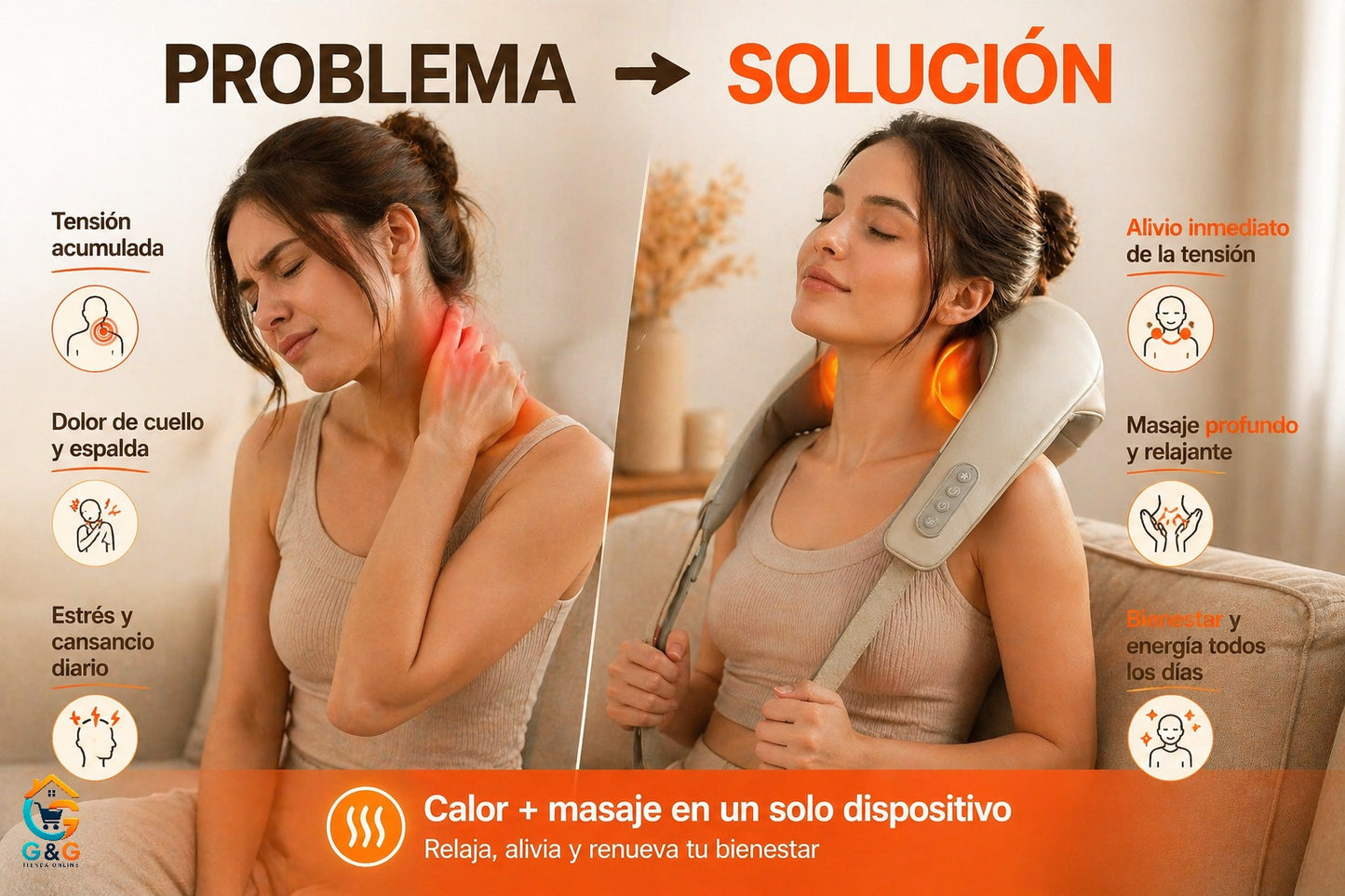 Masajeador de Cuello y Espalda Envolvente