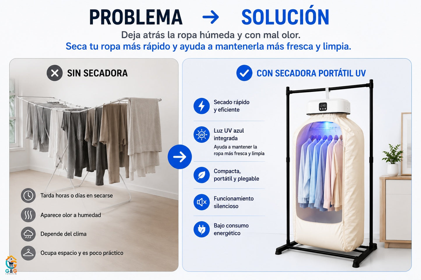 Secadora Ropa Portatil