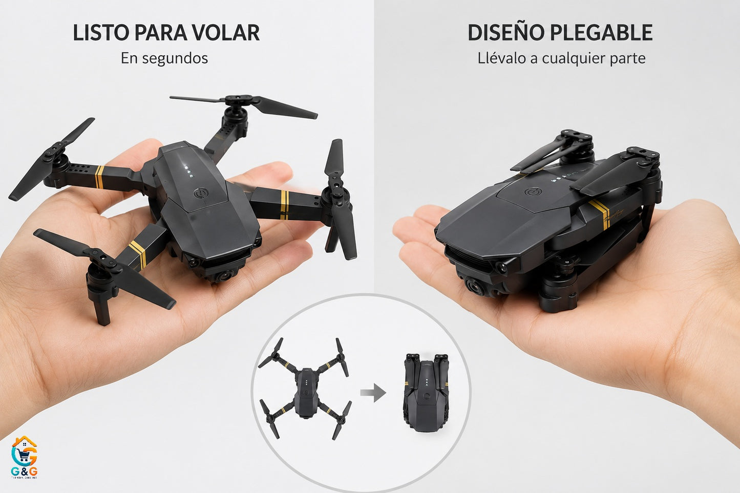 SkyVision™ - Dron Plegable Con Camara Wifi HD