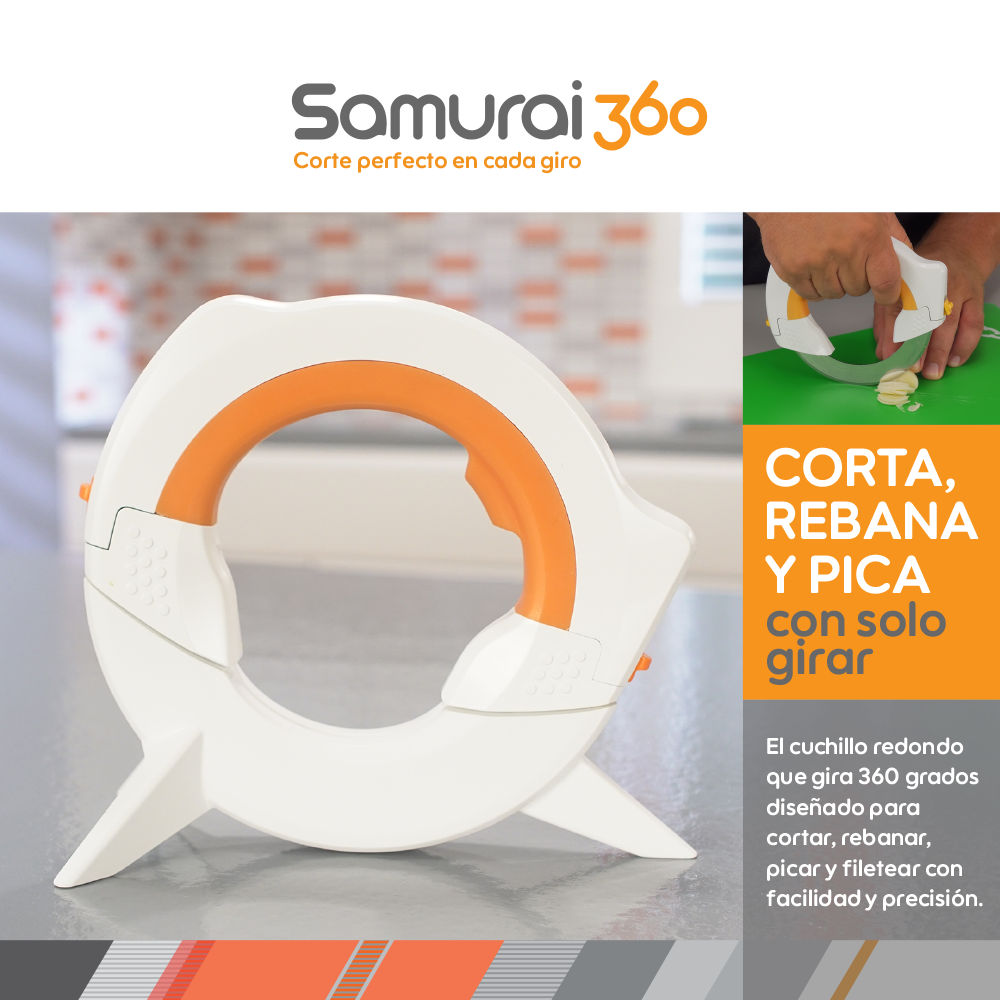 Samurai 360° Cuchillo Circular Giratorio