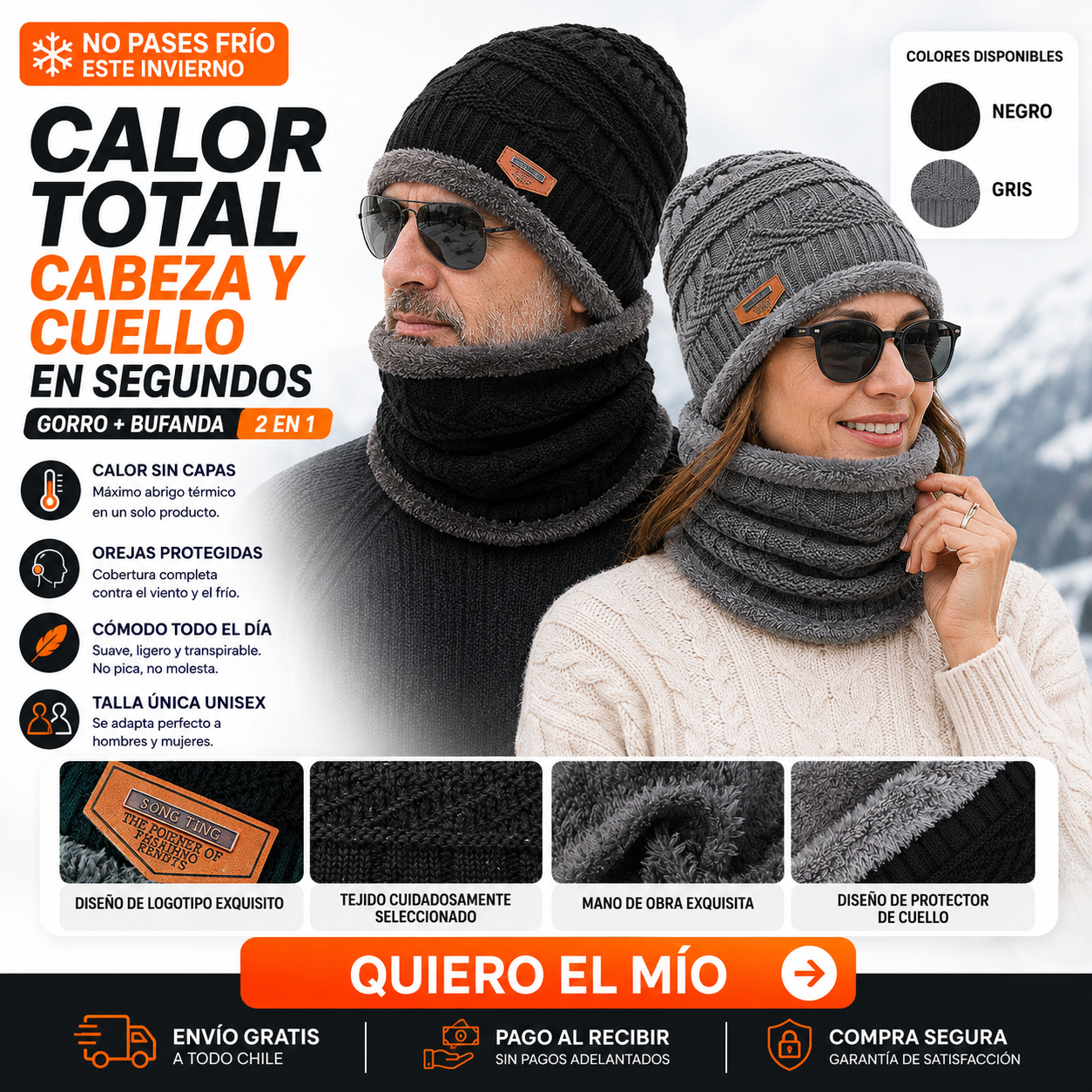 WinterDuo - Calor para cabeza y cuello en segundos