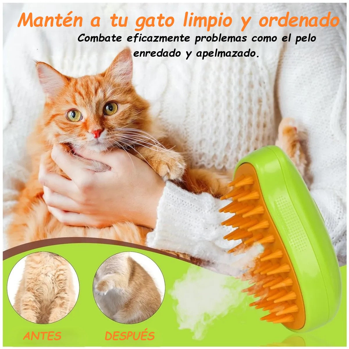 PACK ¡¡2 Cepillos de Vapor para Mascotas 3 en 1!!