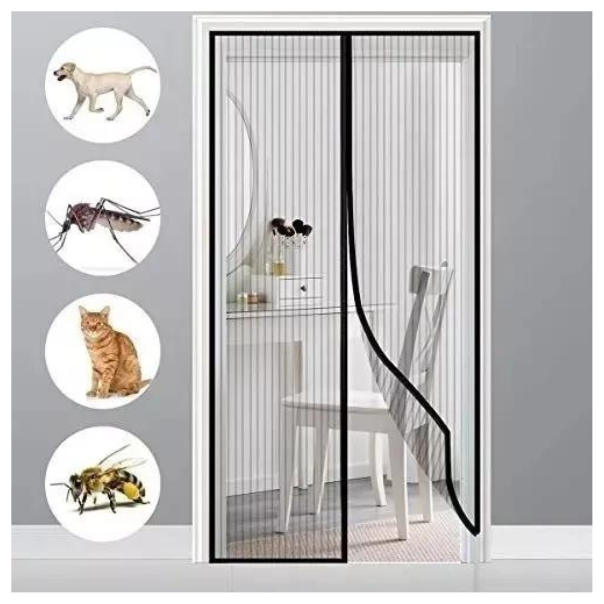 Cortina Cierre Magnetico Anti Mosquitos