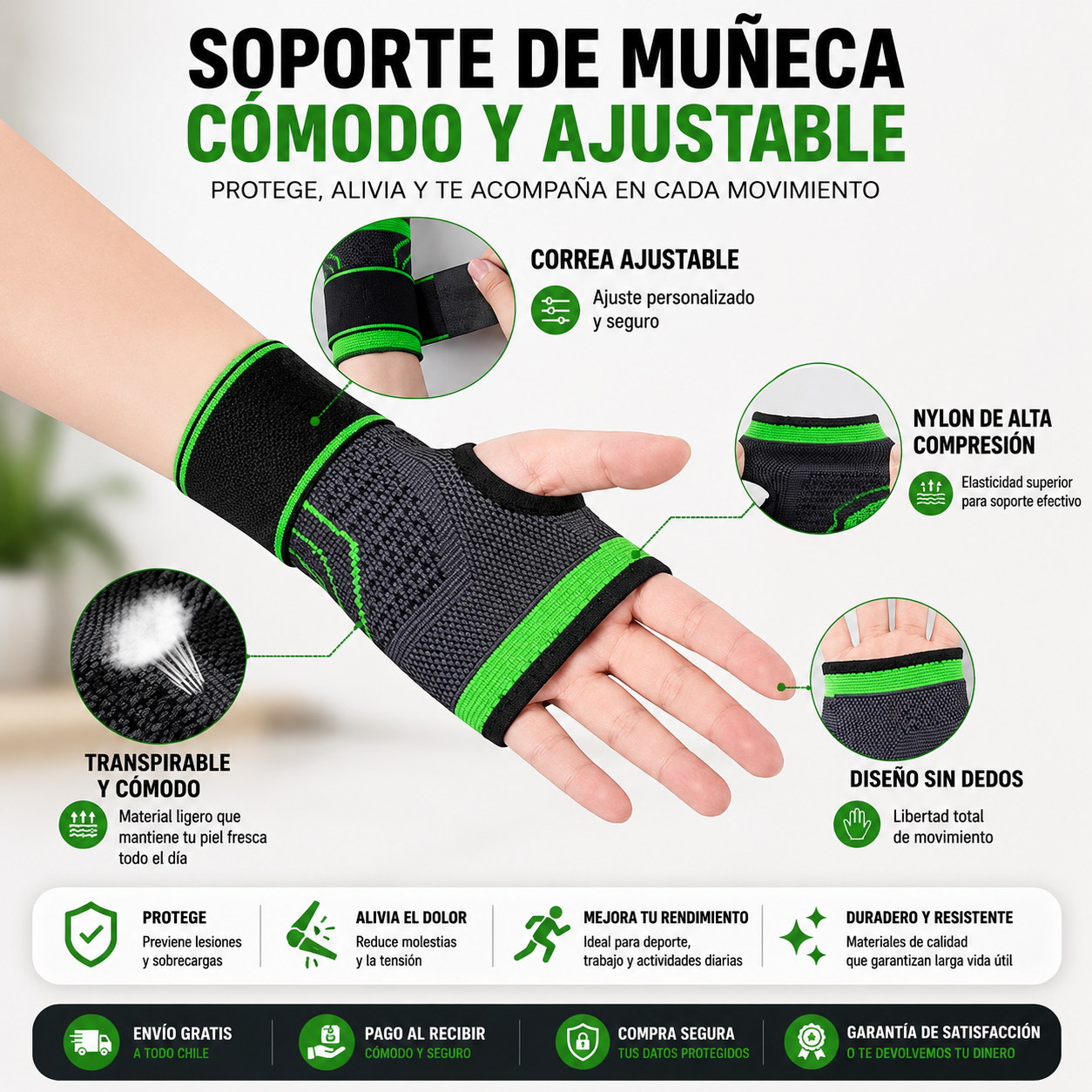 Muñequera Ortopédica Elástica