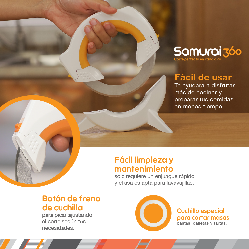 Samurai 360° Cuchillo Circular Giratorio