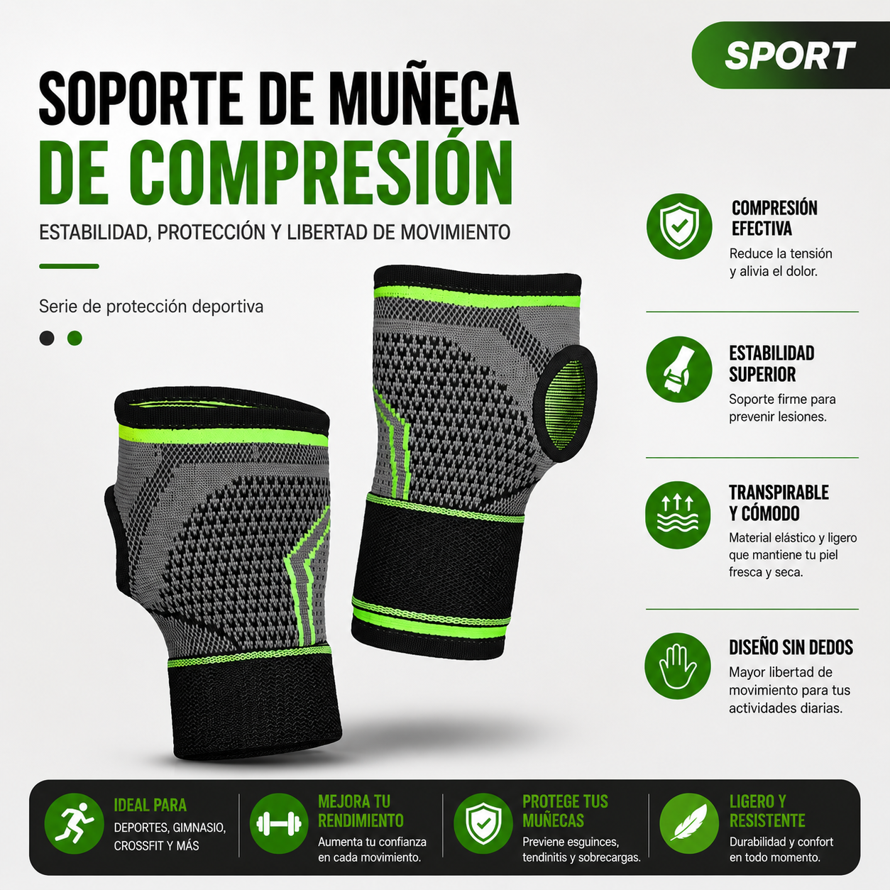 Muñequera Ortopédica Elástica