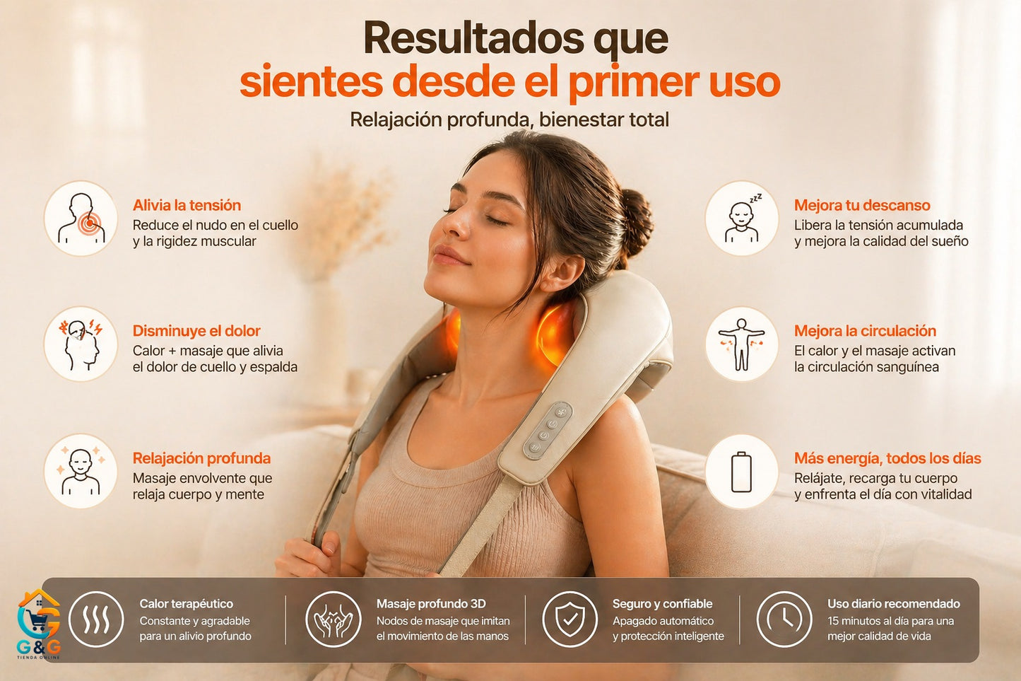 Masajeador de Cuello y Espalda Envolvente