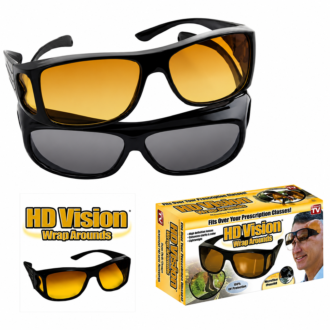 HD VISION - Gafas De Conducion 2x1 Dia Y Noche