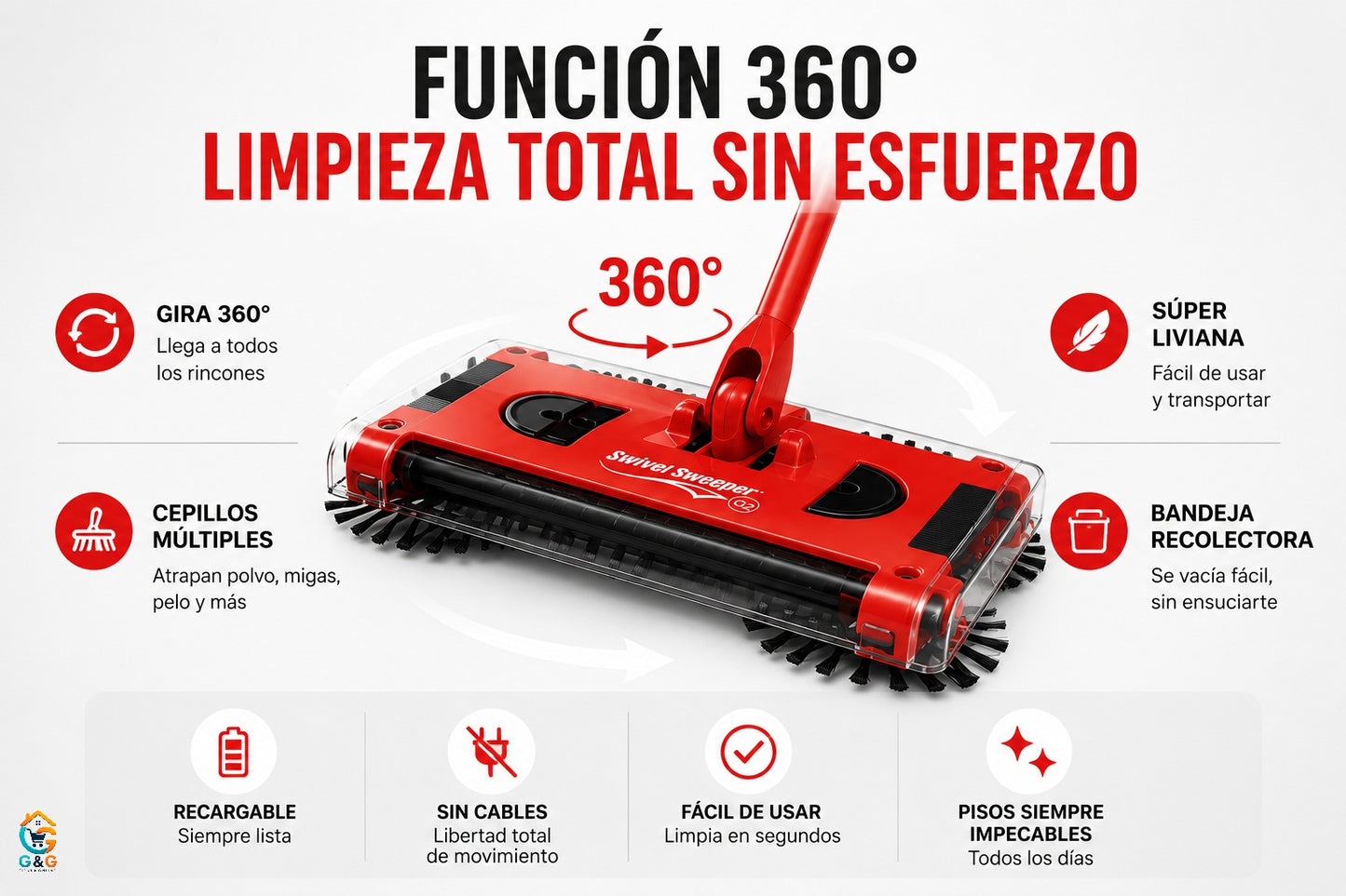 Swivel Sweeper G2 - BARREDORA ELÉCTRICA
