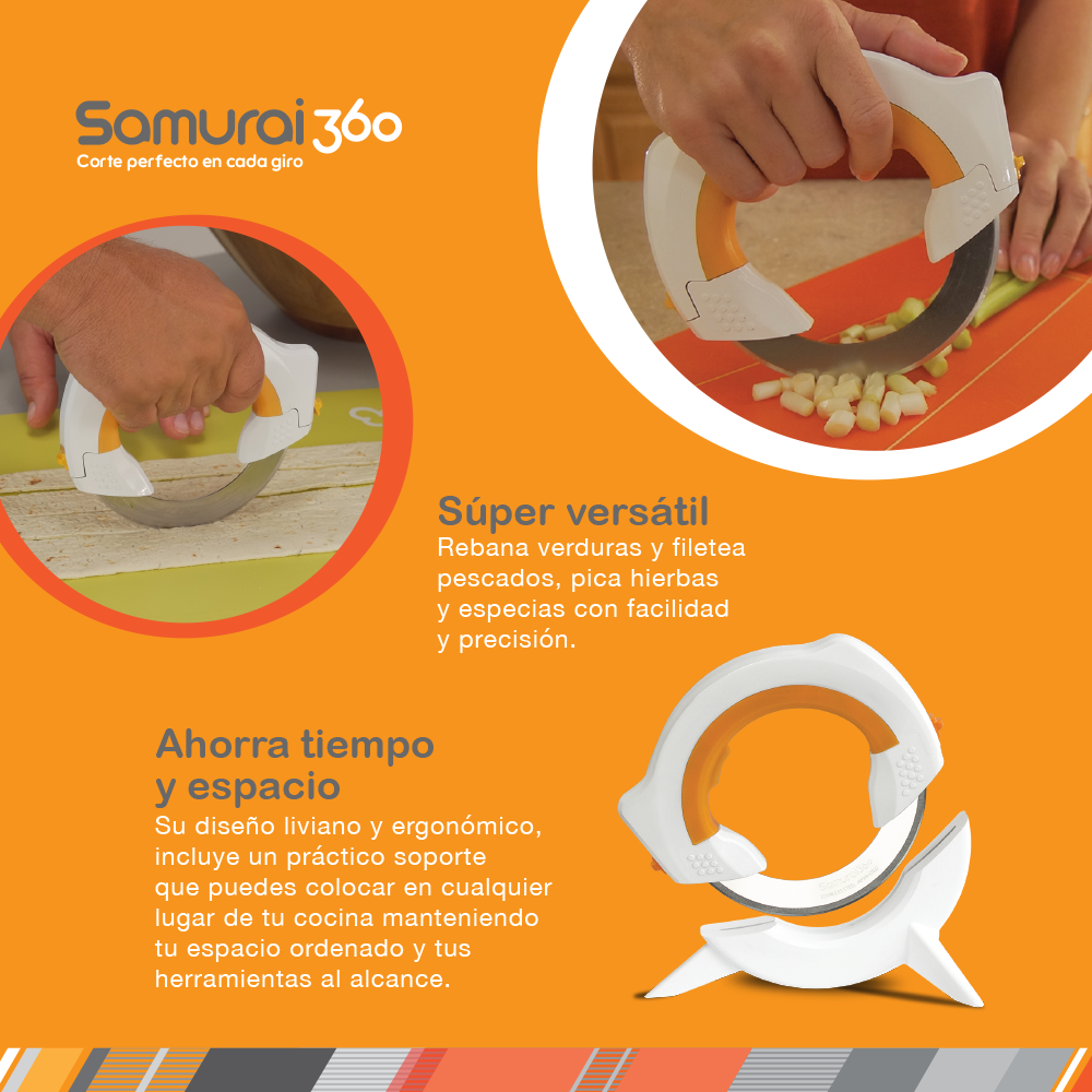 Samurai 360° Cuchillo Circular Giratorio