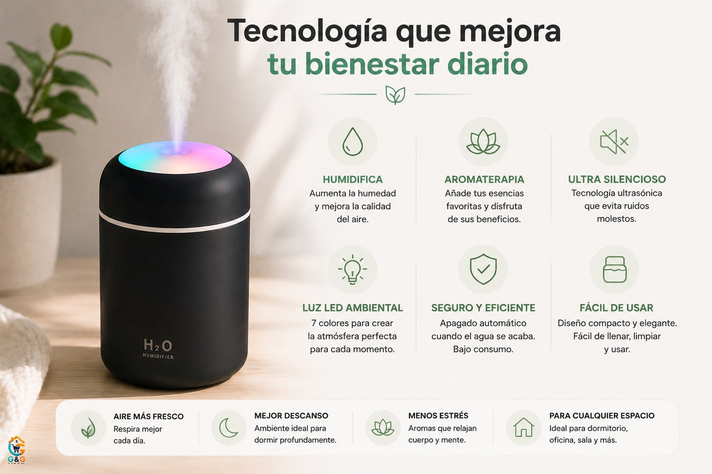 AromaPure™ - HUMIDIFICADOR DE AIRE