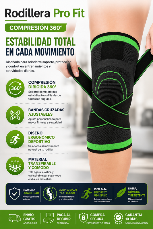Rodillera Pro Fit Compresión 360°