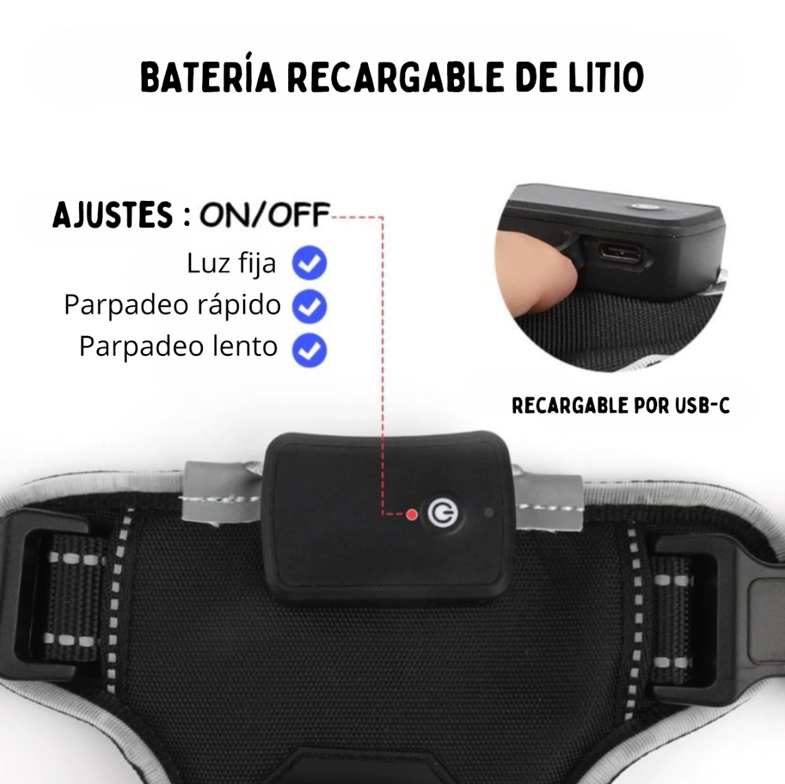 Arnés LED Ergonómico