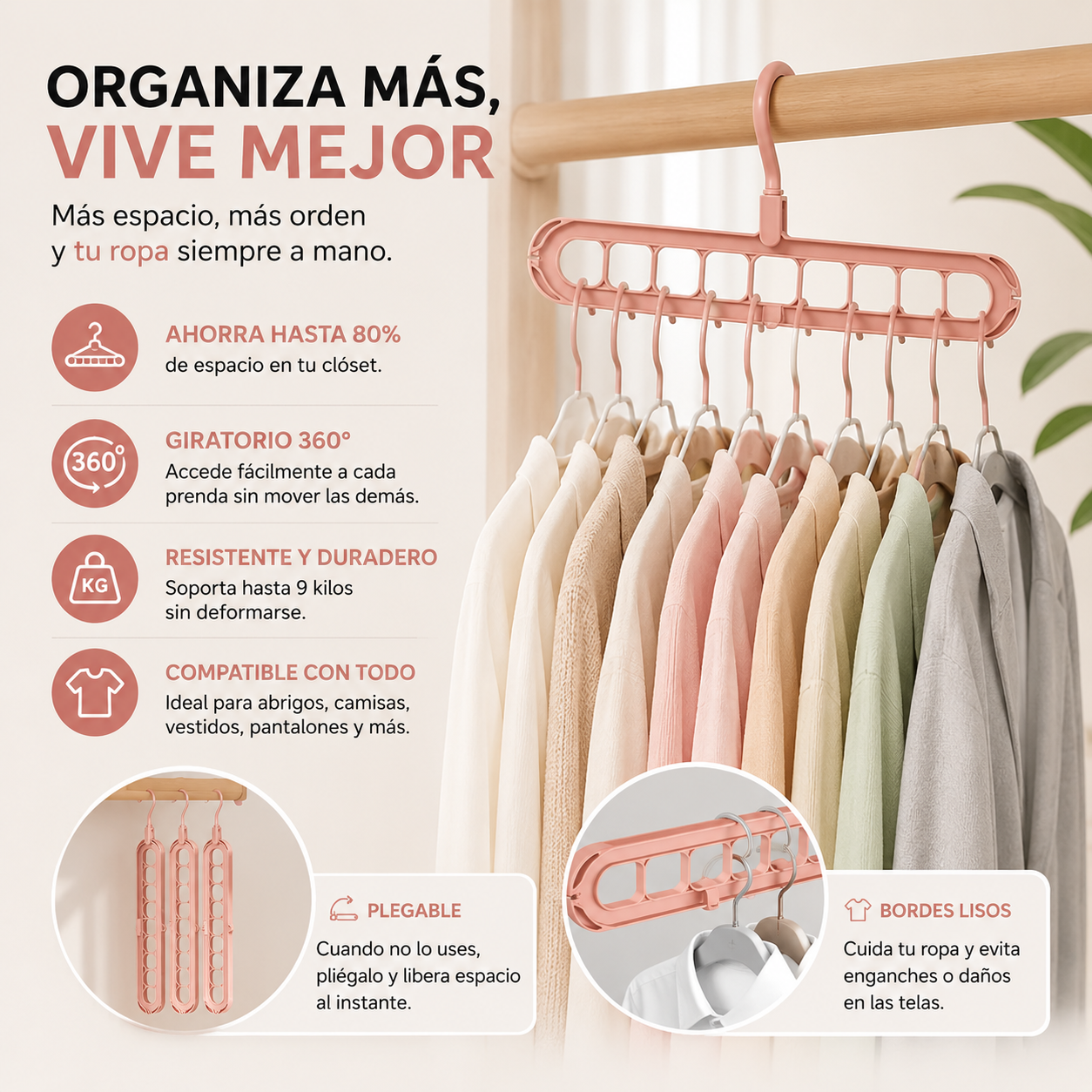 Set Perchas de Ropa 9 en 1