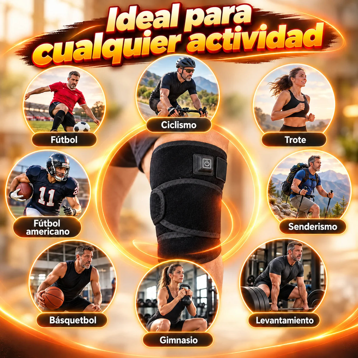 Rodillera Termo Flex - Tres niveles de calor para relajar tu rodilla