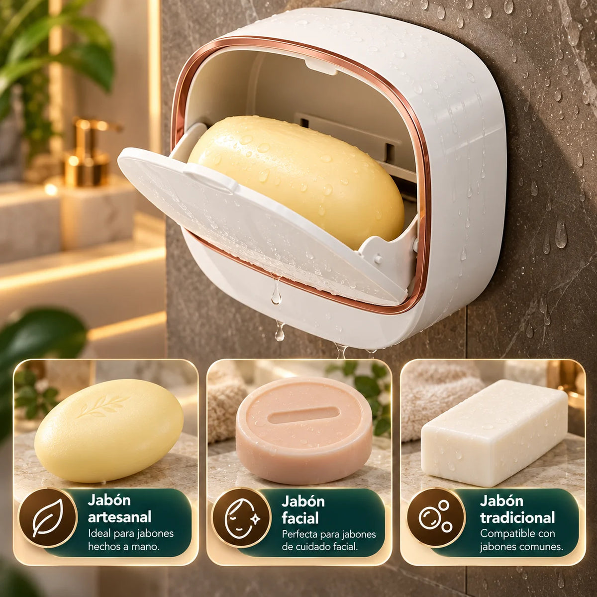 Jabonera LuxuryDry - Guarda y Protege tu Jabón