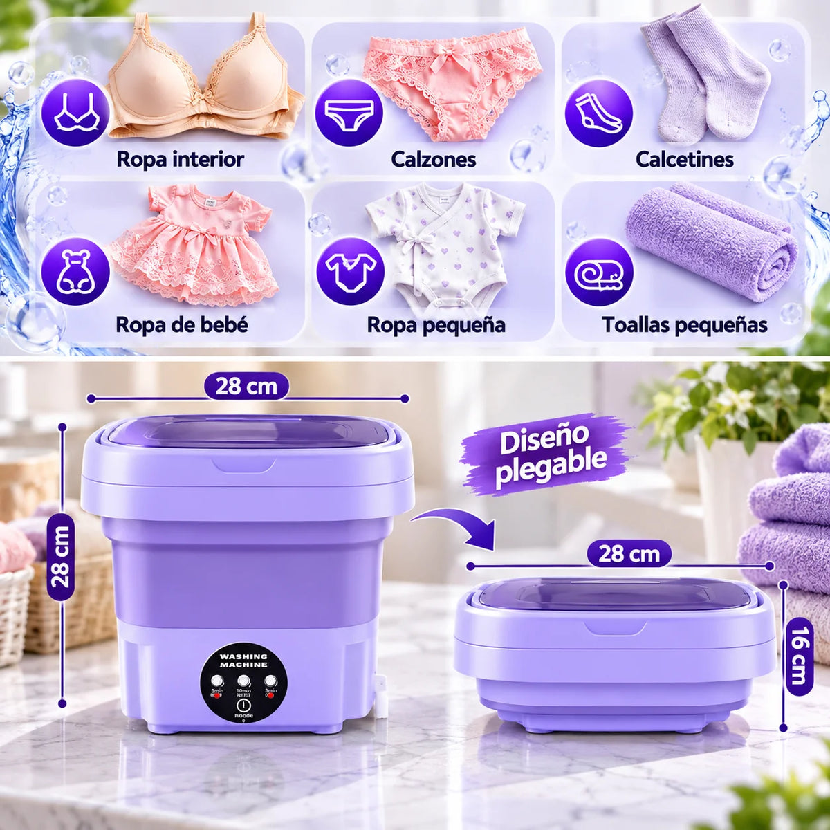 MiniWash Pro - Tu Lavandería de Bolsillo en Casa