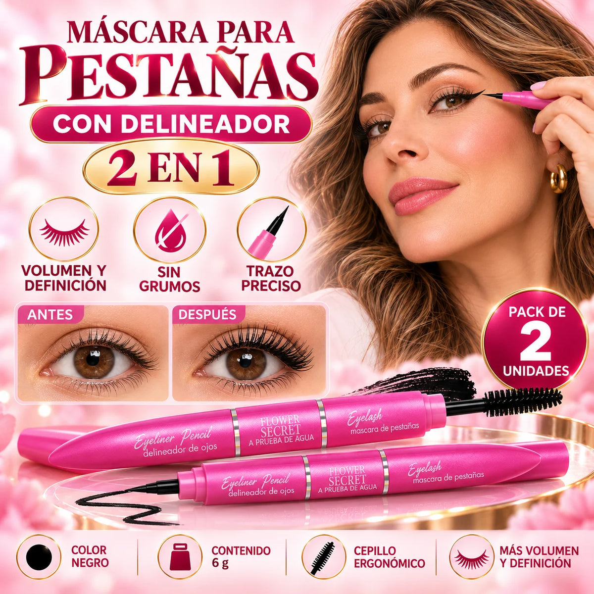 Mirada Deluxe Duo - Pestañas y Delineado en Uno