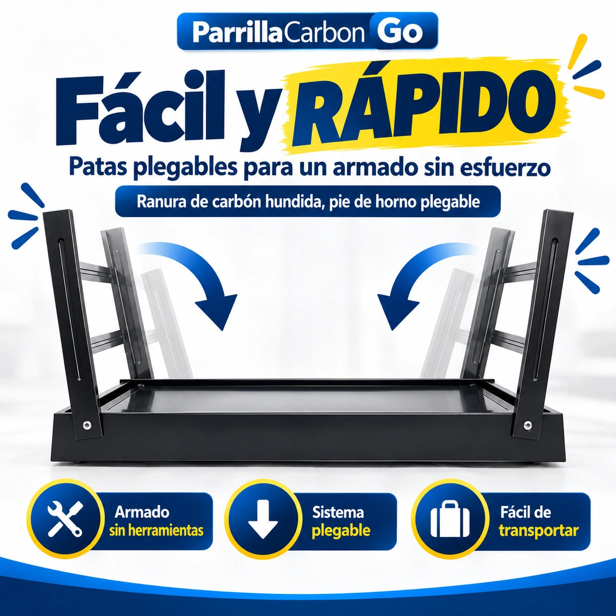 ParrillaCarbon Go - Se Arma, Se Guarda, Se Lleva