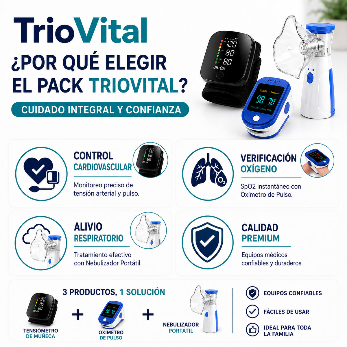 TrioVital - 3 Chequeos, 1 Solo Kit