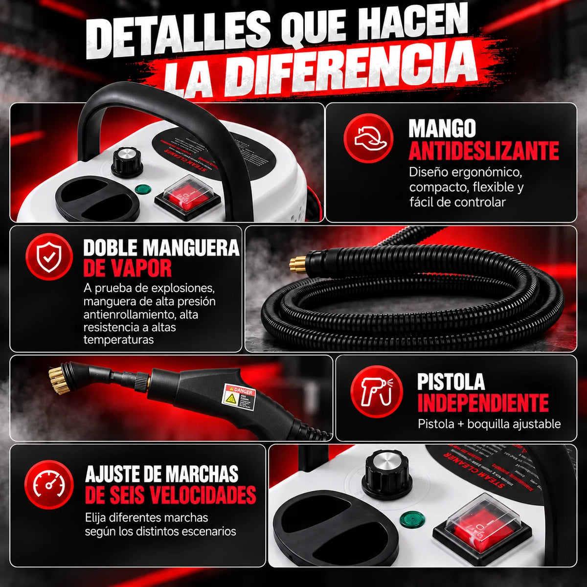 VaporClean Garage - Grasa Fuera, Sin Químicos
