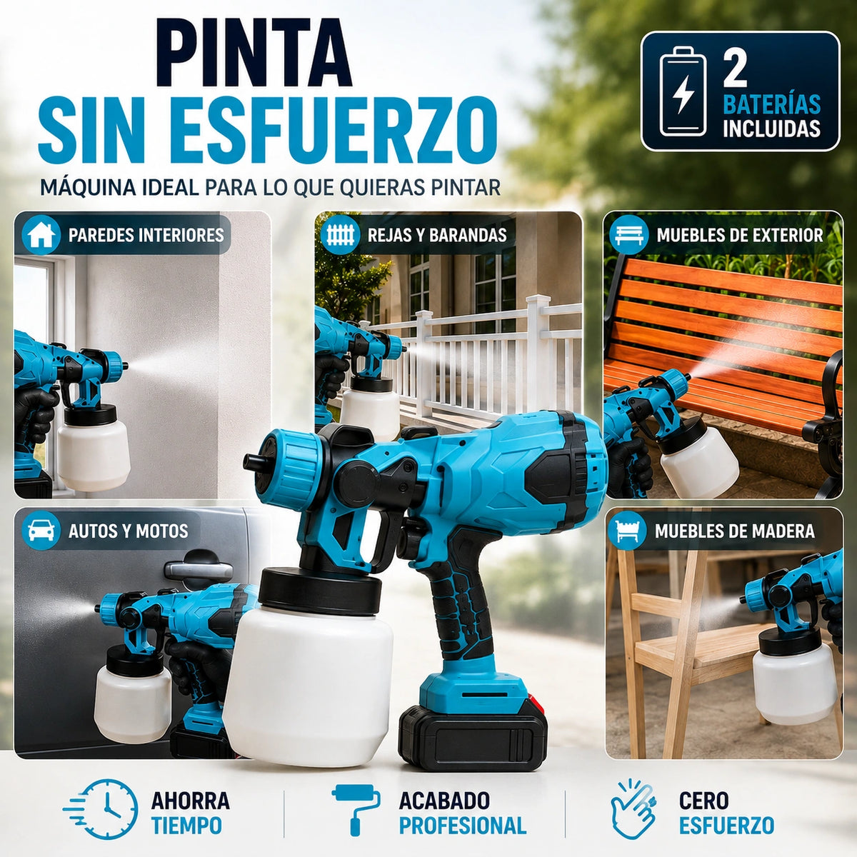SprayMaster Pro - Pinta 5 Veces Más Rápido Que Un Rodillo