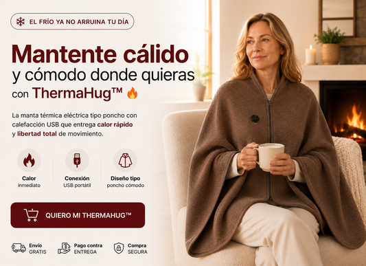 ThermaHug™ - Manta Térmica Eléctrica USB Tipo Poncho