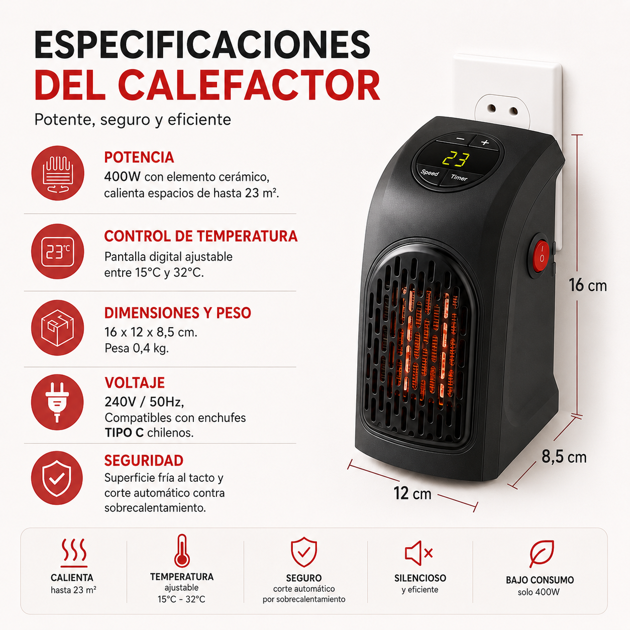 WarmPlug Pro- Calor instantáneo donde lo enchufes