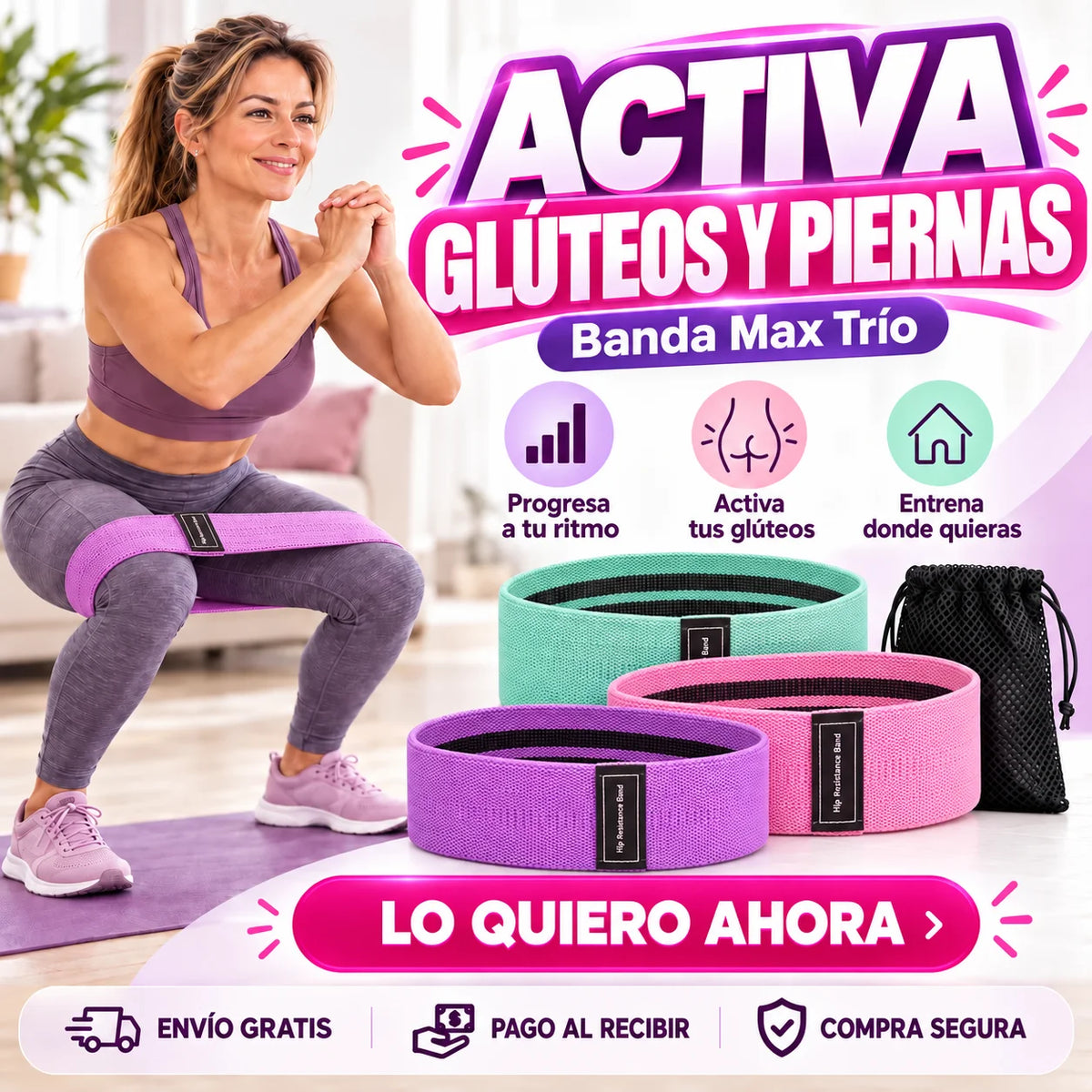 BandaMax Trío - Activa Glúteos y Piernas