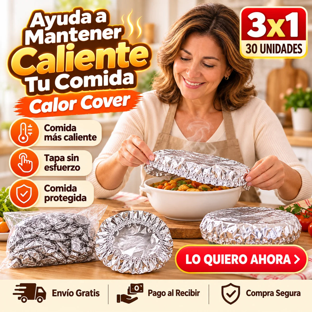 Calor Cover - Ayuda a Mantener Caliente Tu Comida