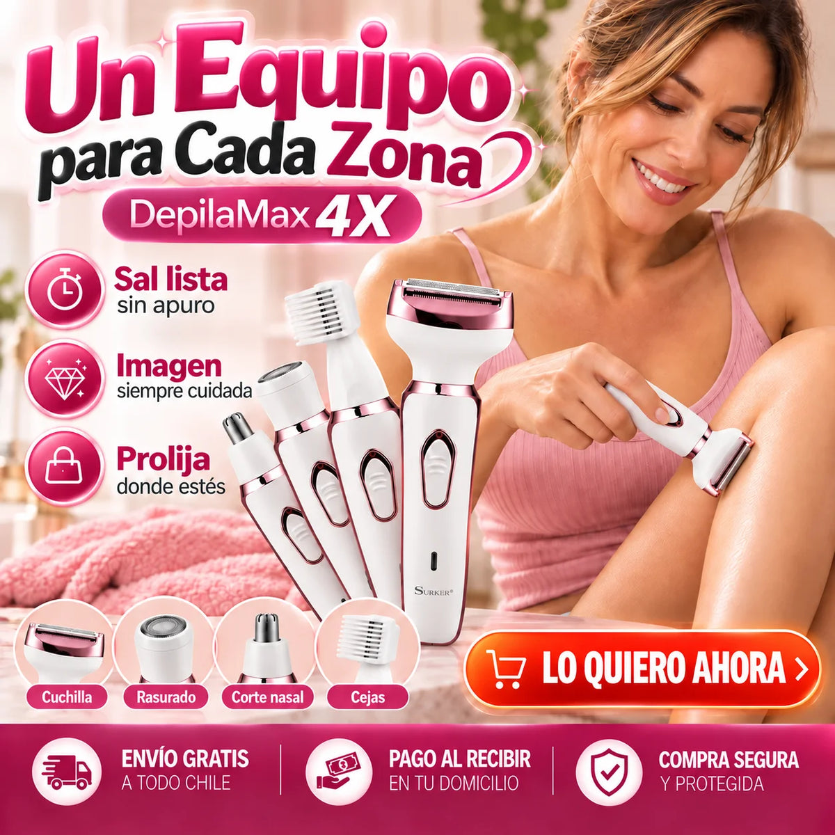 DepilaMax 4X - Un Equipo para Cada Zona
