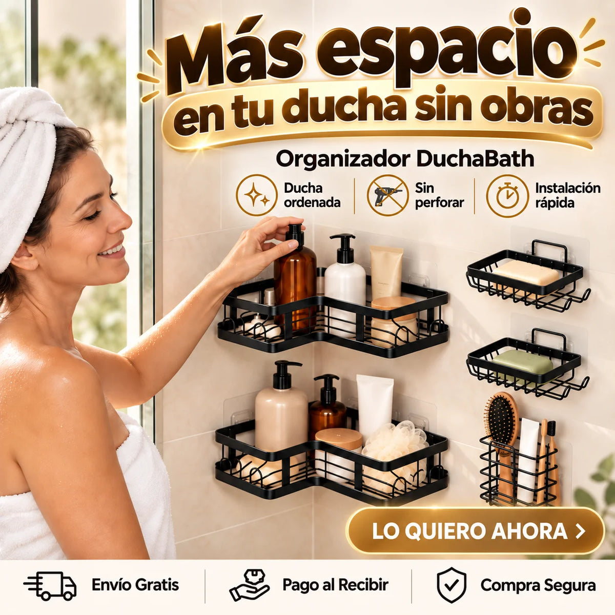 Organizador DuchaBath - Más espacio en tu ducha sin obras