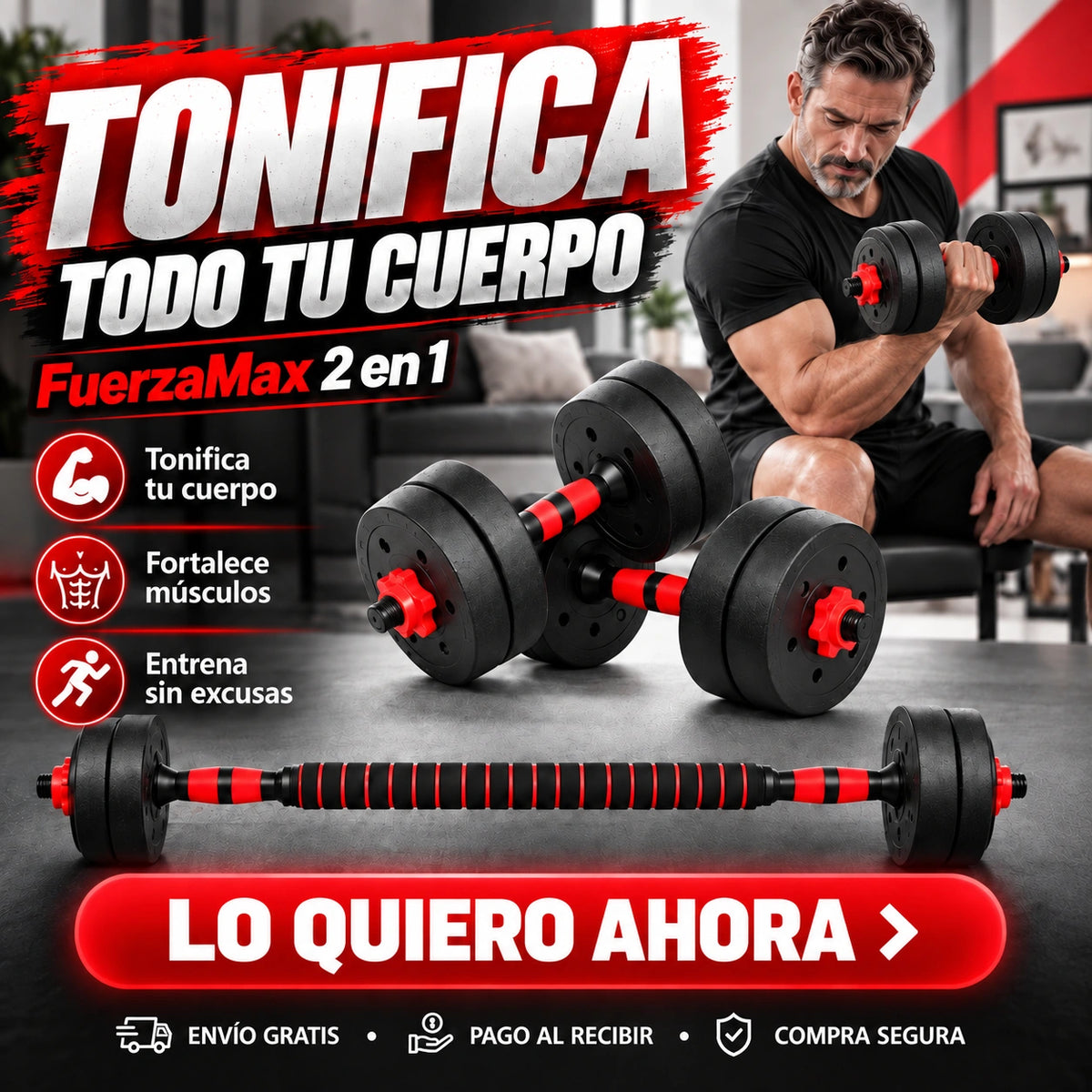 FuerzaMax 2en1  - Tonifica Todo tu Cuerpo