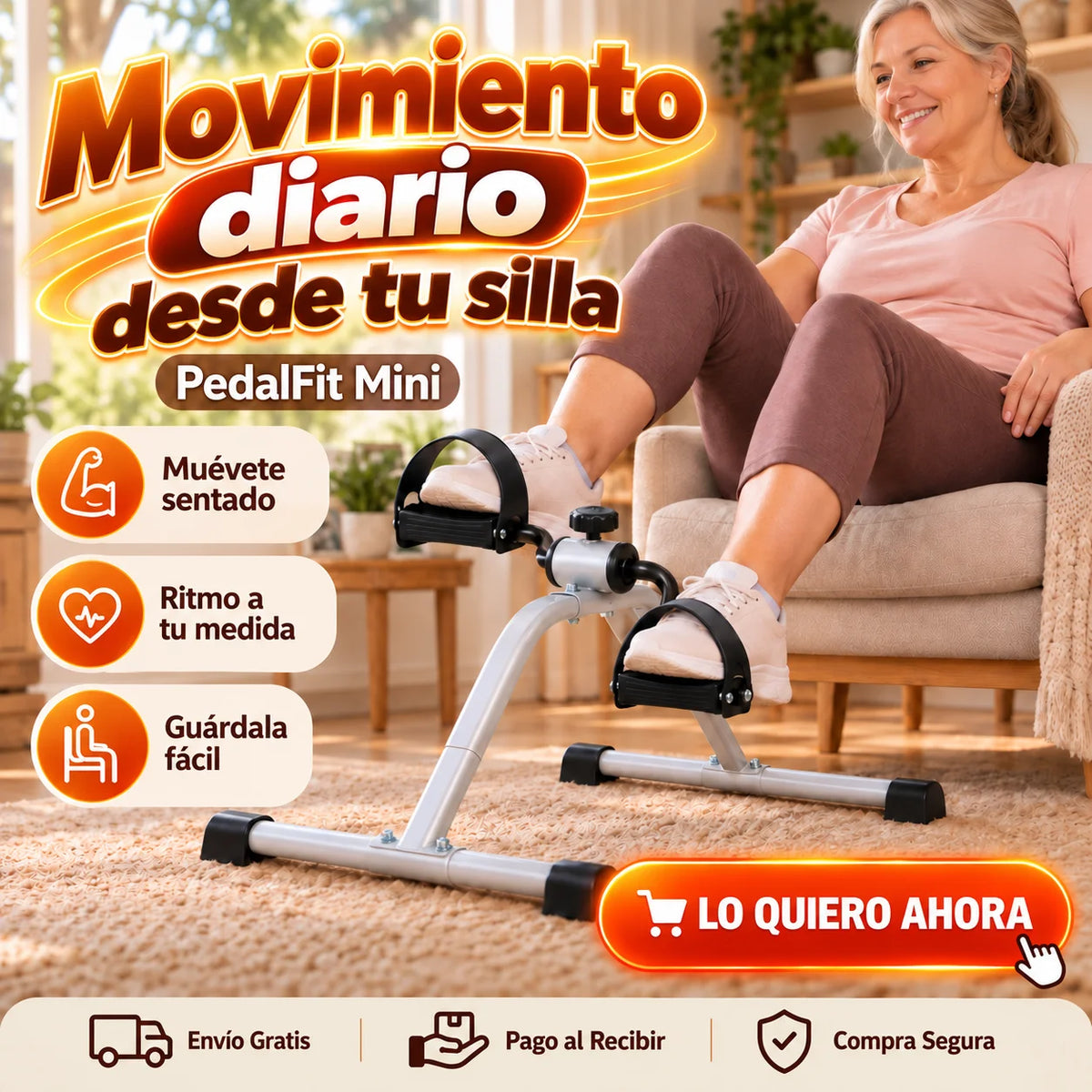 PedalFit Mini - Movimiento diario desde tu silla