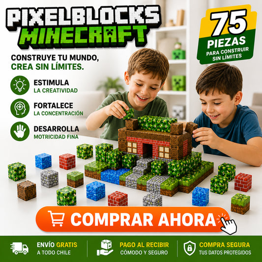 PixelBlocks Minecraft- Construye, conecta y crea sin parar (75P)