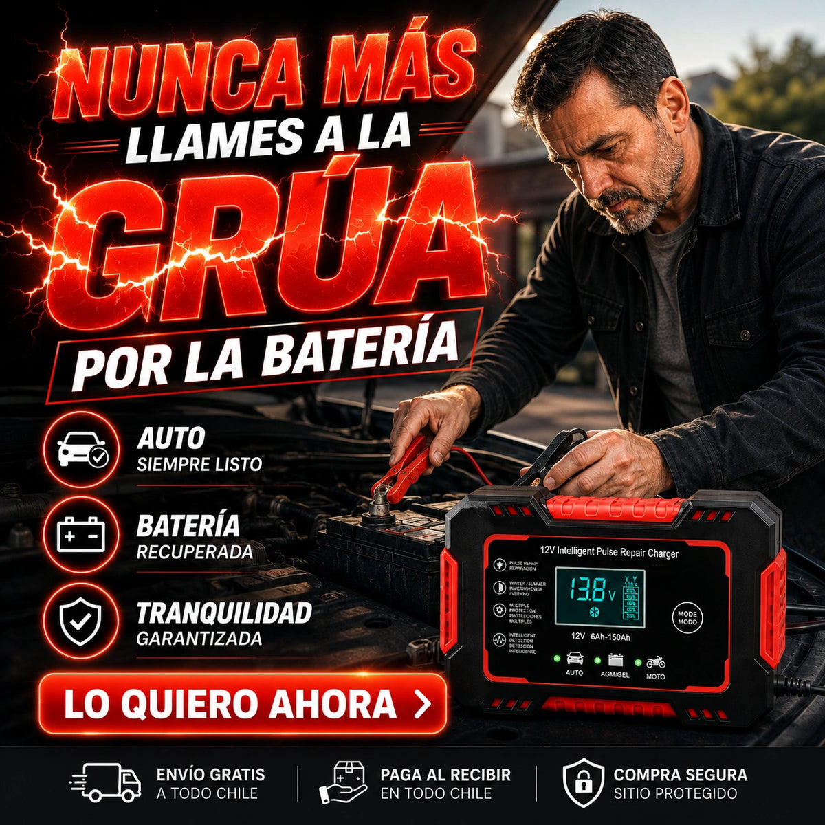 BateríaCharge Pro - Nunca Más Llames a la Grúa por la Batería