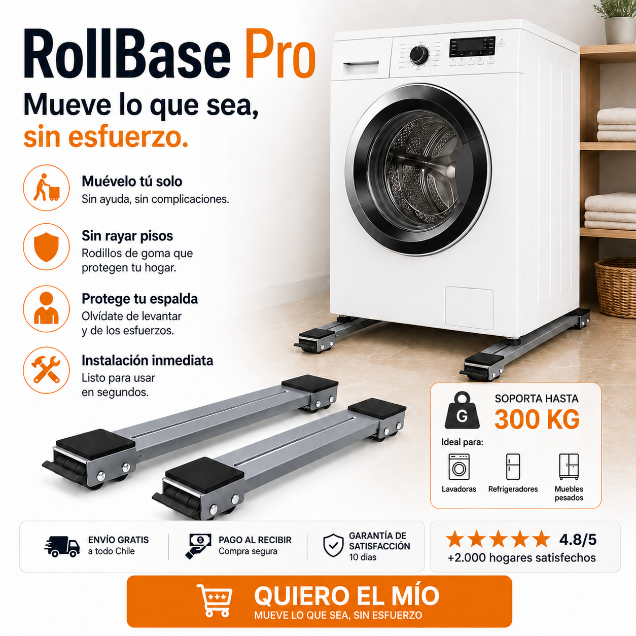 RollBase Pro - Mueve lo que sea, sin esfuerzo