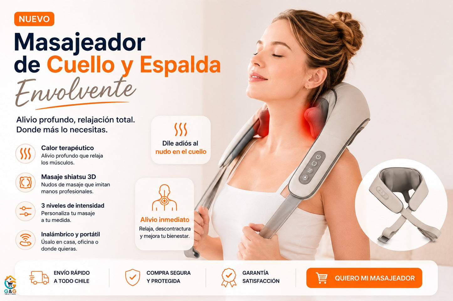 Masajeador de Cuello y Espalda Envolvente