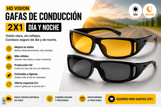 HD VISION - Gafas De Conducion 2x1 Dia Y Noche