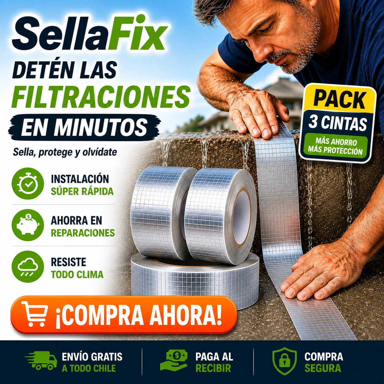 SellaFix - Adherencia Fuerte, Reparación Fácil