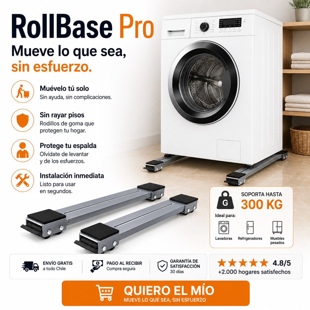 RollBase Pro - Mueve lo que sea, sin esfuerzo