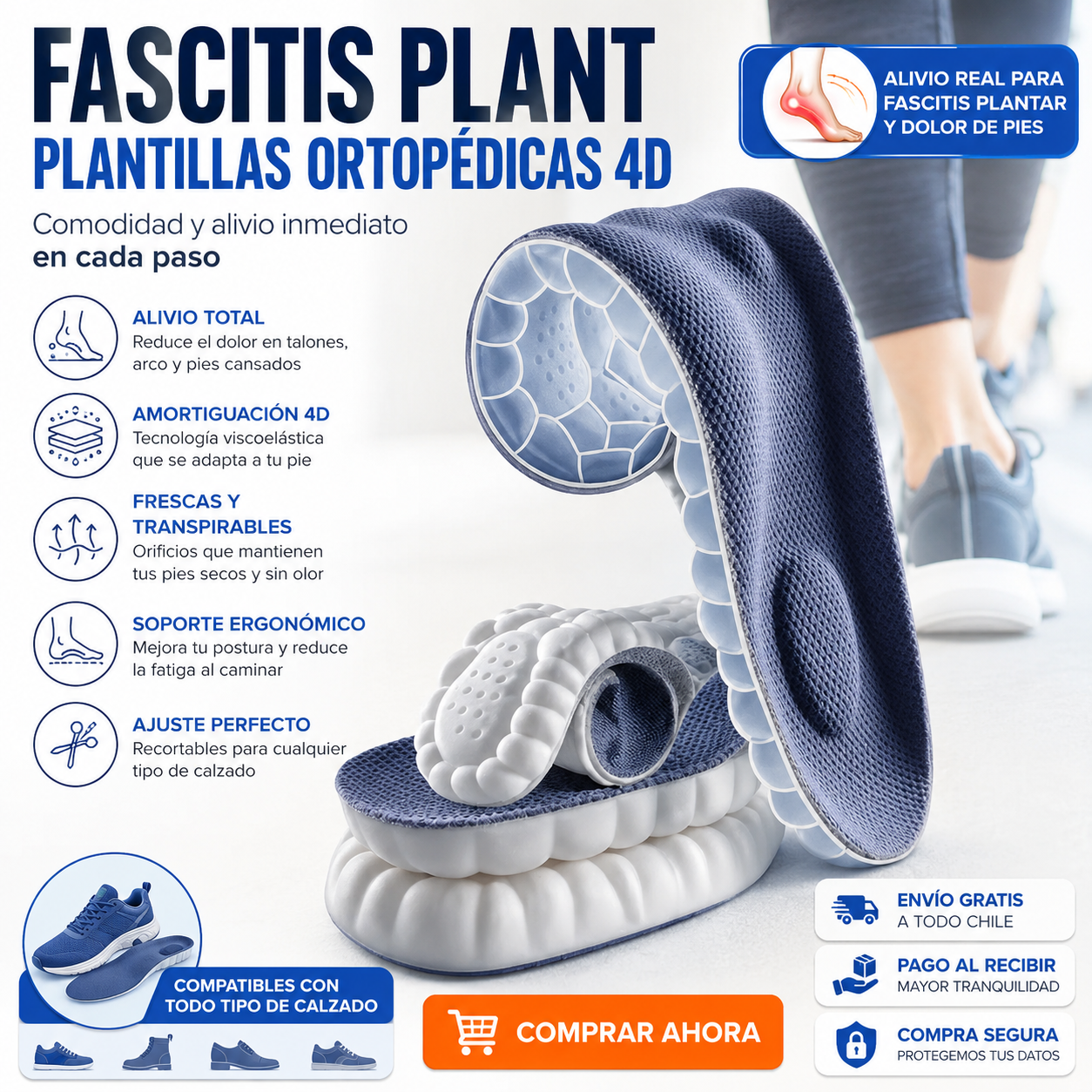 FASCITIS PLANT - Plantillas Ortopédicas 4D