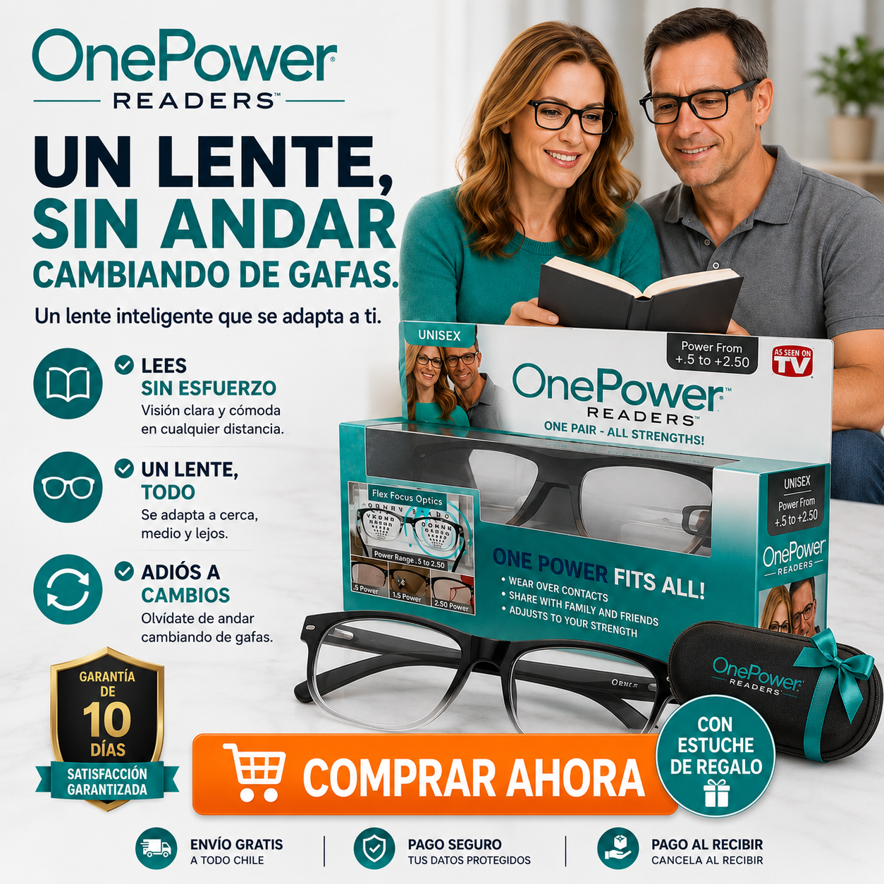 ONEPOWER Readers - Un lente, sin andar cambiando de gafas.